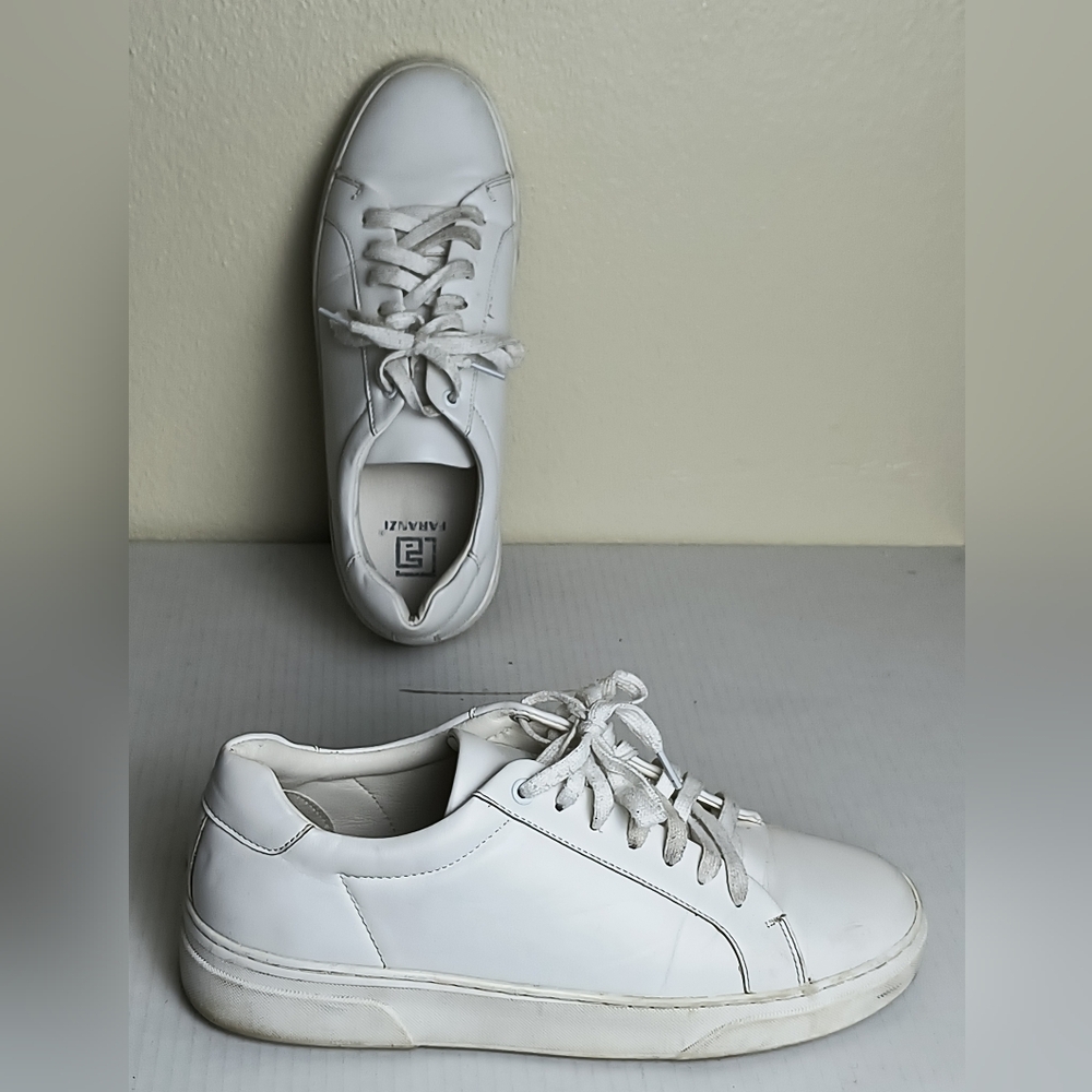 Faranzi Rockwell White Sneakers Classic Low-Top Design Men's Size 12 Casual